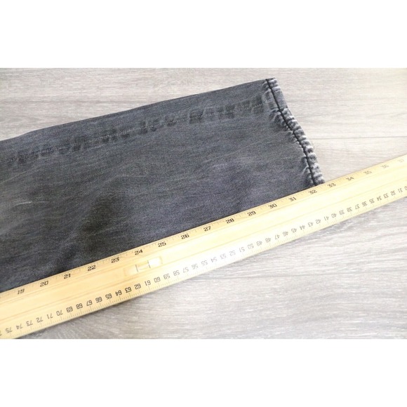 Rock Revival Jason Bootcut Distressed Black Denim Jeans Mens Size 38x33 - Picture 6 of 12